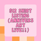 $12 SHIRT SPECIFIC PRINTS ONLY