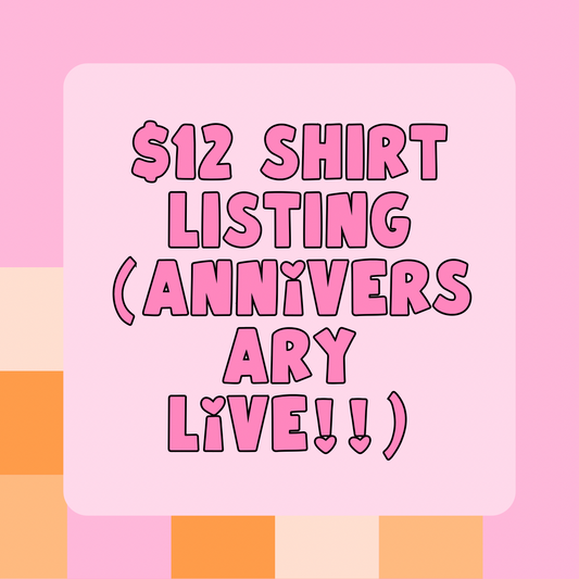 $12 SHIRT SPECIFIC PRINTS ONLY
